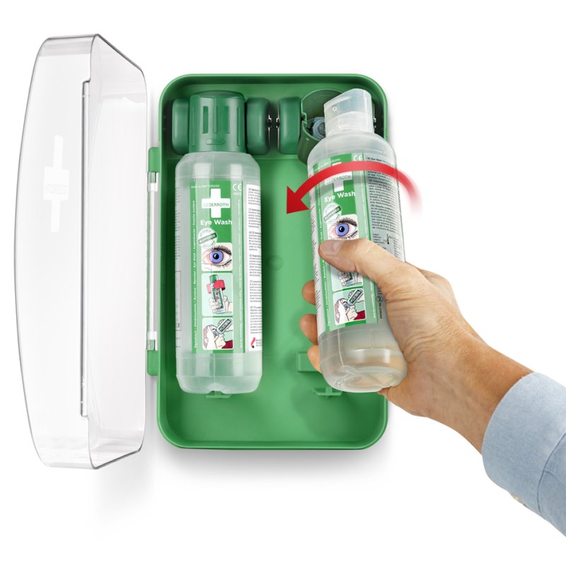 CEDERROTH oogspoel wandstation, gevuld, 2 x 500 ml